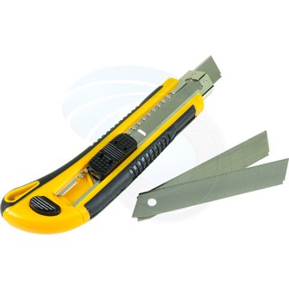 Tolsen Industrial Snap-off Blade Cutter Knife (18x100mm) w/ 3pcs Blades ...