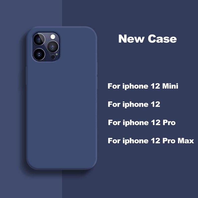 For Iphone 12 Pro Max Case Liquid Silicone Soft Matte Cover For Apple Iphone 12 Mini Iphone 12 Pro Navy Blue Phone Cases Shopee Philippines