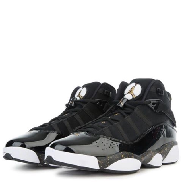 air jordan 6 rings black and gold