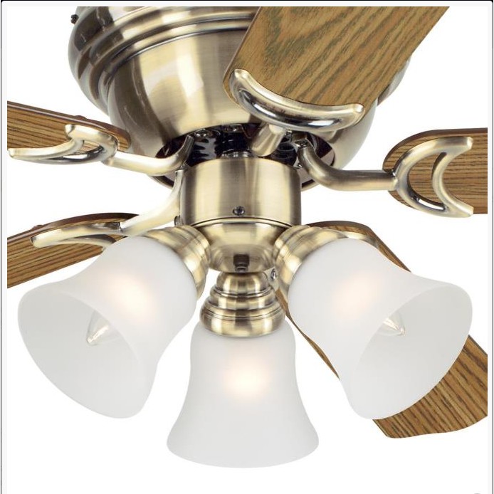 Westinghouse 3 Light Antique Brass Ceiling Fan Kit Shelly Lighting