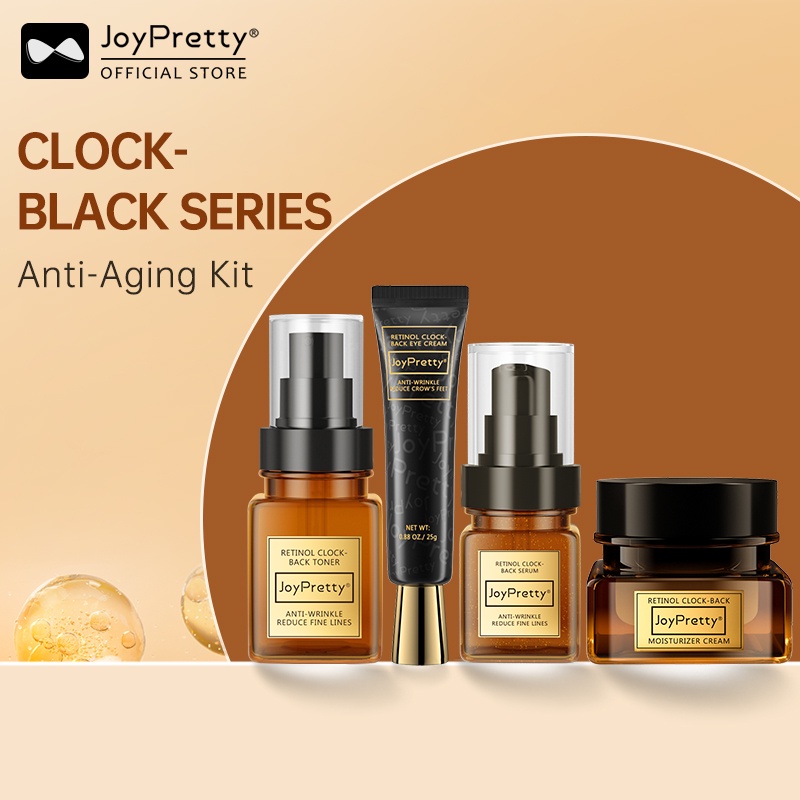 JoyPretty Facial Kit Retinol Facial Serum Eye Cream Toner AntiWrinkle