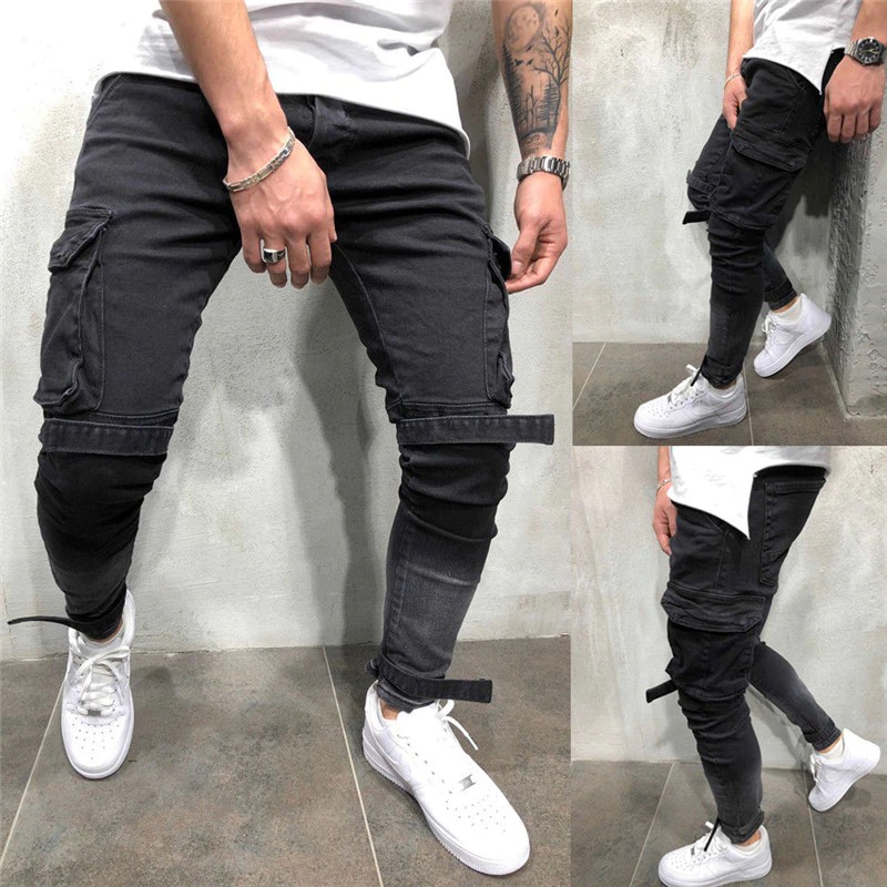 black pencil fit jeans