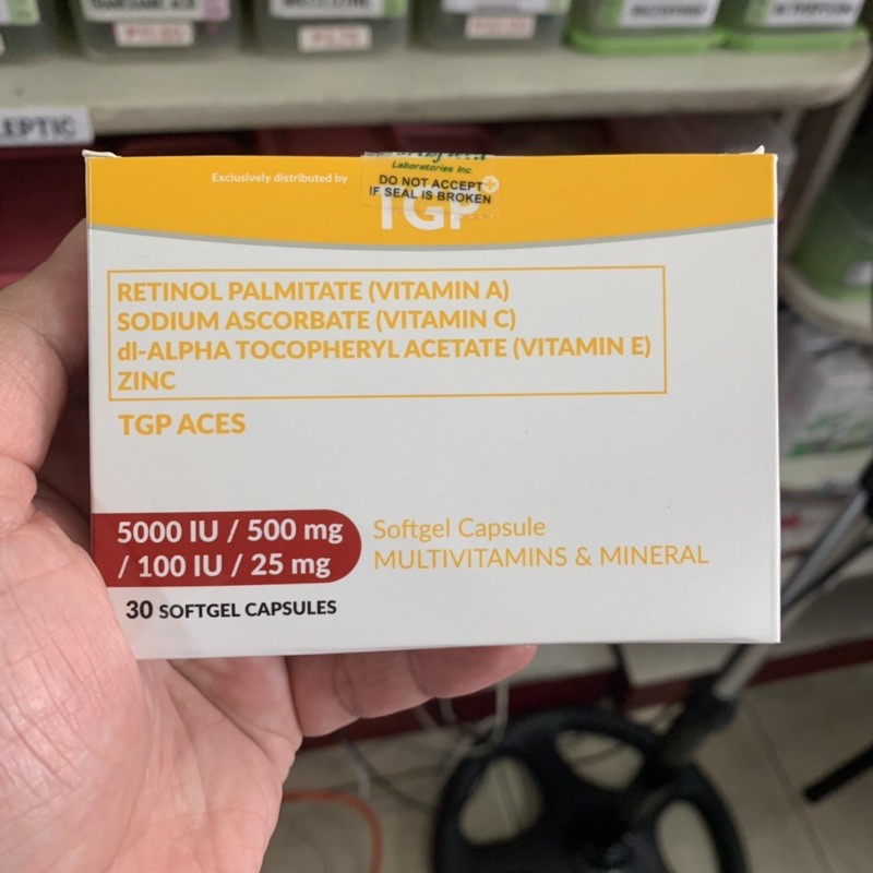 (Conzace Generic) ACES Multivitamins Vitamins A + C + E + Zinc Softgel