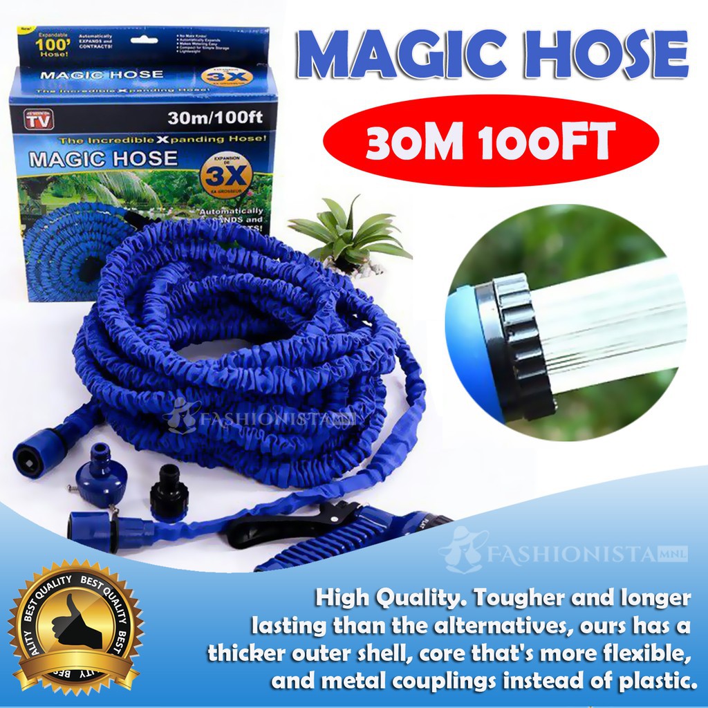 Magic Hose 30m 100ft Expandable Flexible Plastic Hose With Spray Gun Shopee Philippines