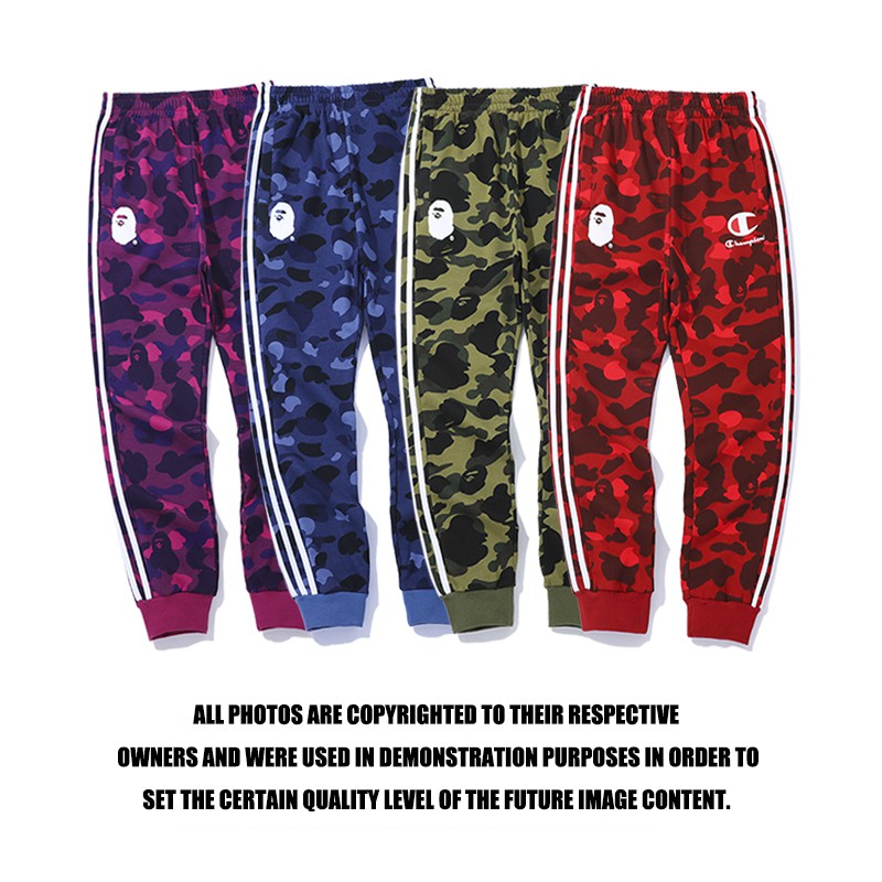 BAPE x Champion Camouflage Casual Pants 