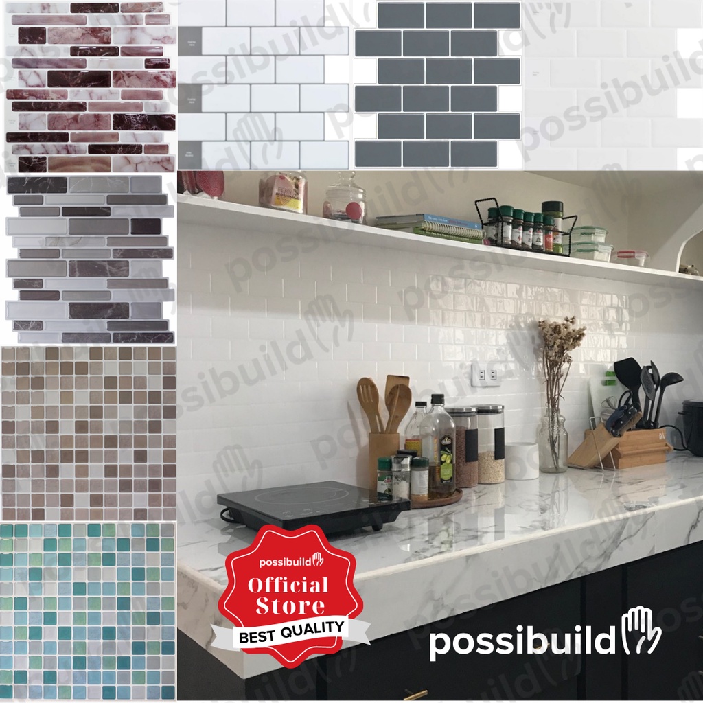 Possibuild Peel And Stick Tile (1 pc) Backsplash Wallpaper Sticker