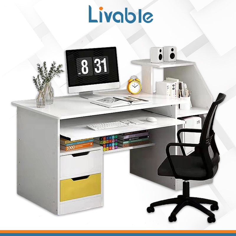 LIVABLE 100cm writing desk computer desk desk home study desk with