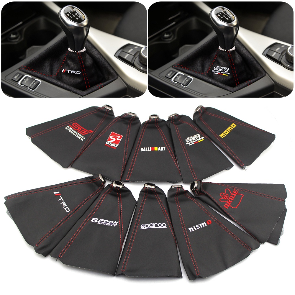 Universal Car Gear Shift Knob Boot Cover For TRD Nismo Bride Mugen MOMO