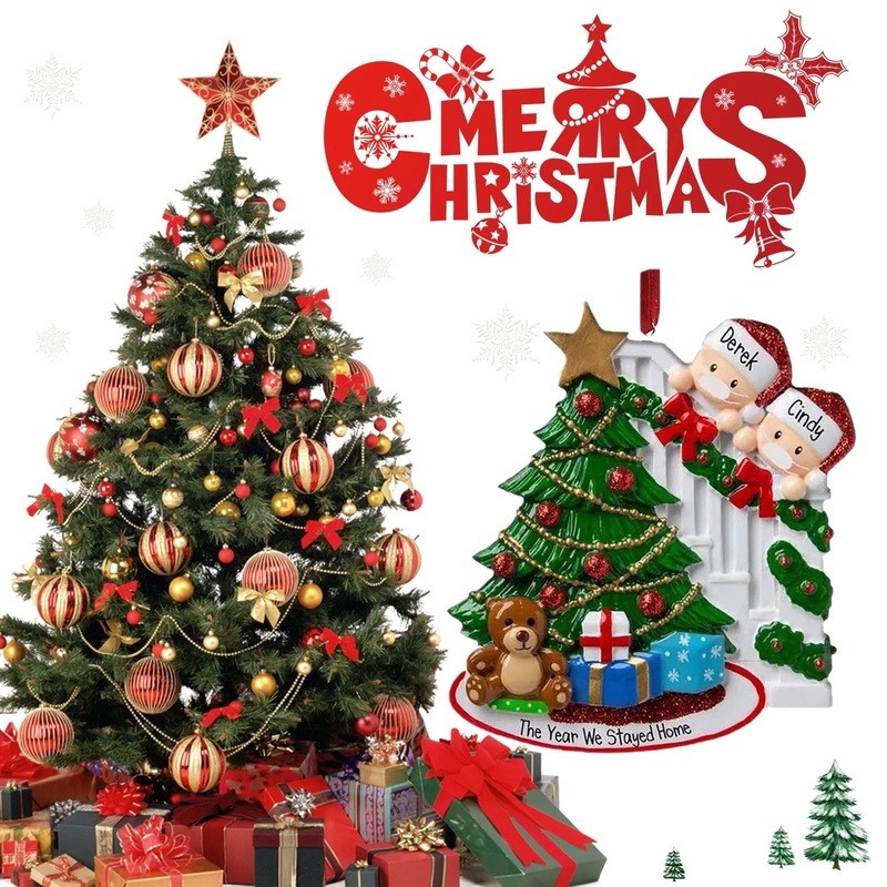 2022 New Years Cute Christmas Family Decorative Pendant/ Christmas Ornaments For Xmas Tree/ DIY Name Blessing Hanging Ornaments