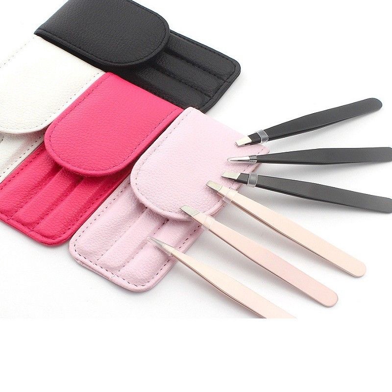 3* Eyebrow Tweezers Stainless Steel Slant Tip Tweezer /Precision Eyebrow Tweezers /Slanted