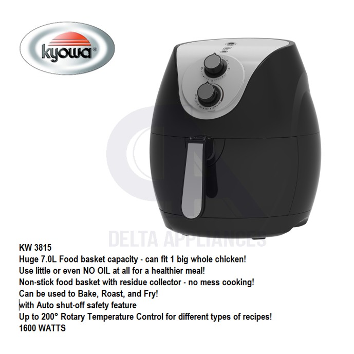 Kyowa Air Fryer 7 Liters / KW 3815 (1 Year Warranty) Shopee Philippines