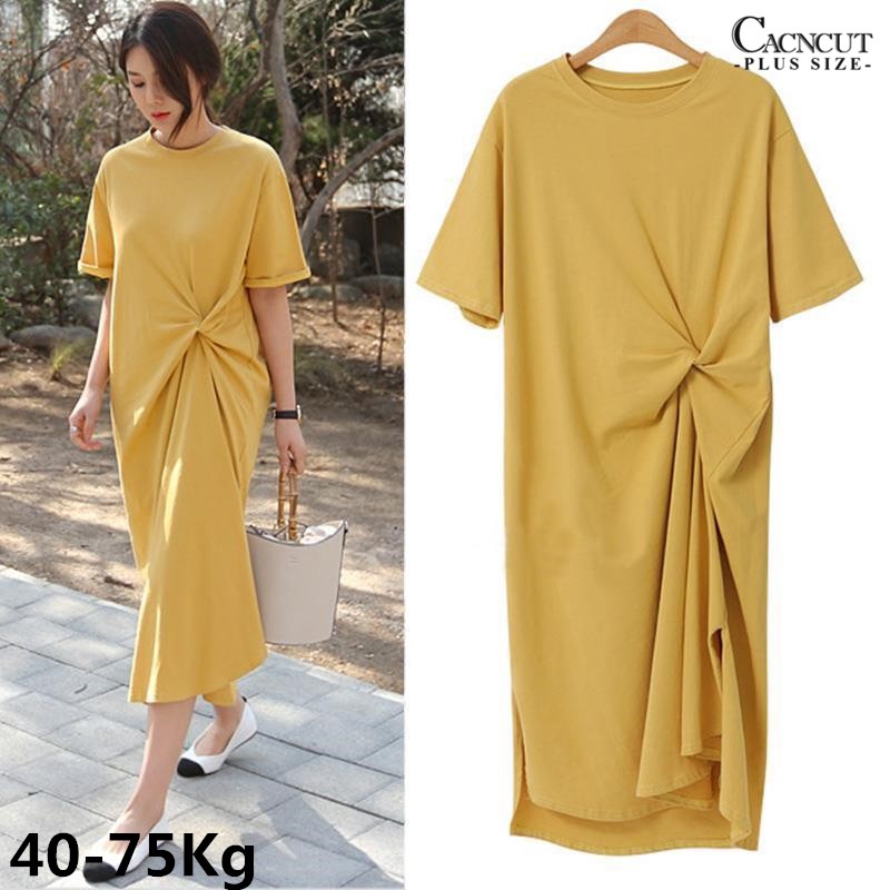 Cacncut Plus Size Women One Piece Irregular Fashion Oversized Women Dress Slack Simple Shopee Philippines