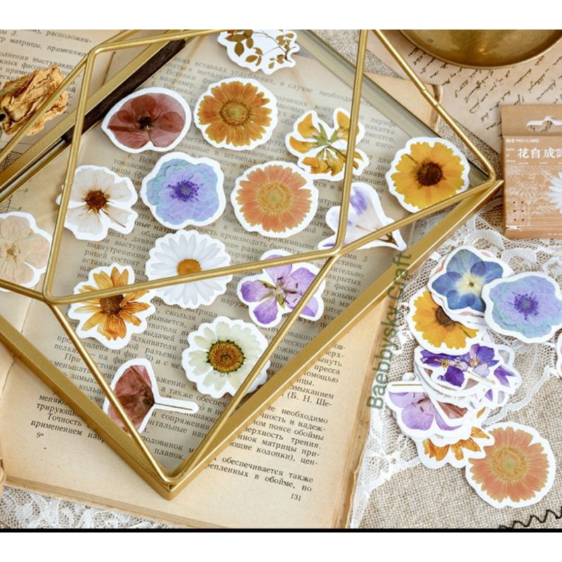 50pcs. flower poem series Deco sticker for scrapbook