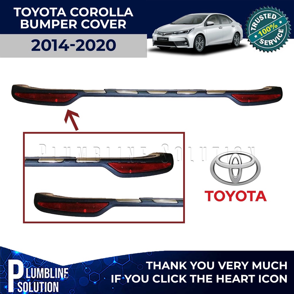 Toyota Corolla 2014 2020 Rear Bumper Cover / Rear Bumper Guard / Rear