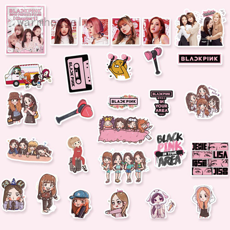 fashion 65pcs blackpink stickers lisa jisoo jennie rose decorative stickers blackpink stickers cute shopee philippines