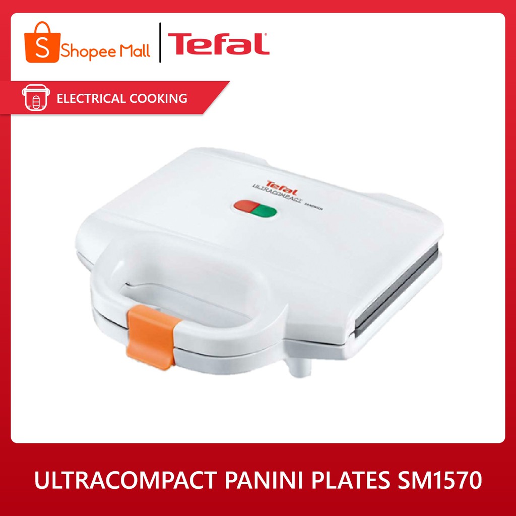 TEFAL Panini SM157041B Sandwich Maker Nonstick Fixed