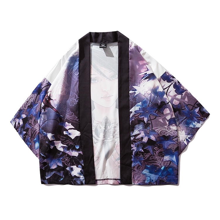 purple kimono cardigan
