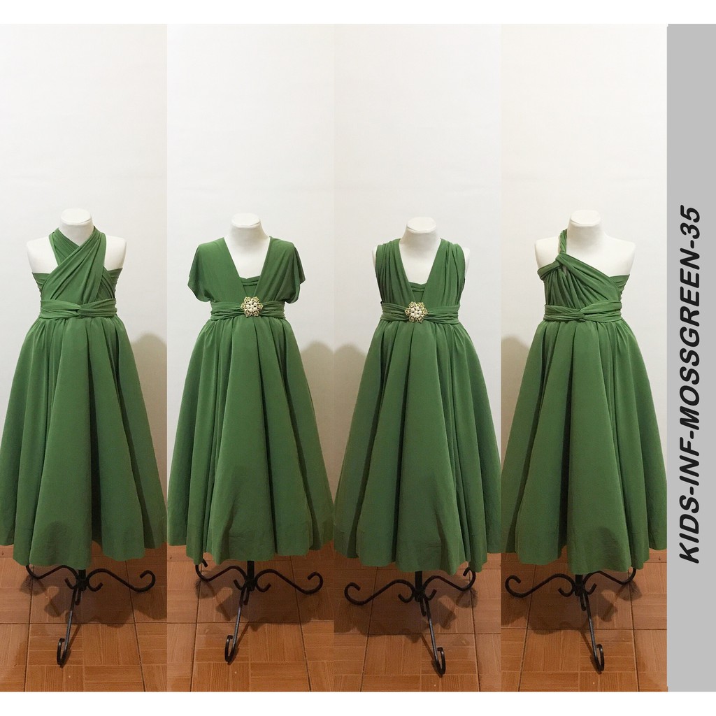 moss green cocktail dress