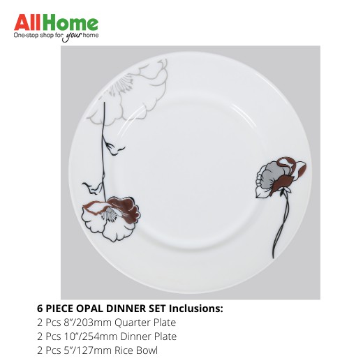 Opal Dinnerware Set 6 Piece Dinner Set Bloom Shopee Philippines