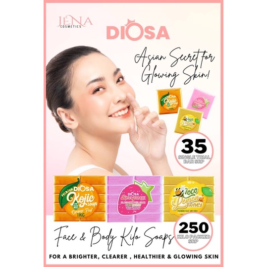 Diosa Trial Soap - BerryWhite Skin Peel Soap - Kojic Orange Peel ...