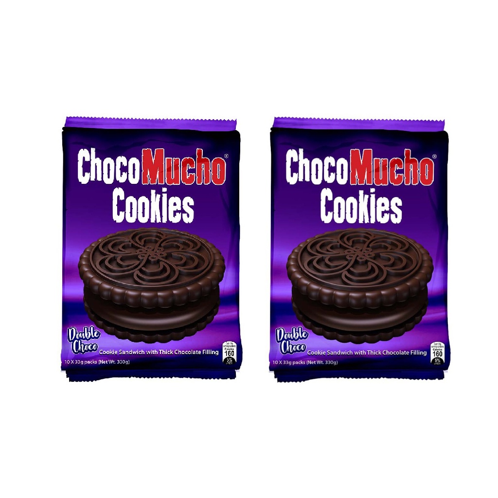 Choco Mucho Cookie Sandwich Double Choco 33g Set of 2 #10