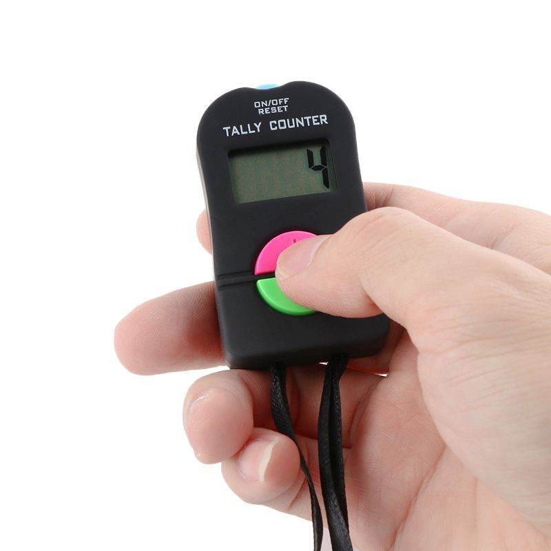 UKI♡ ♡ 0-9999 Digital Tally Counter LCD Electronic Manual Clicker ABS Finger Counter | Shopee Philippines