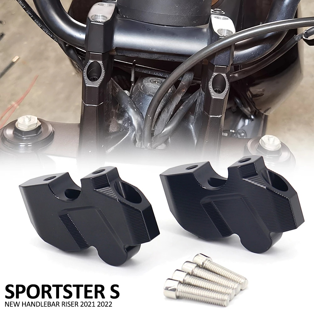 For Sportster S 20212022 SPORTSTER S Black Handlebar Riser Clamp