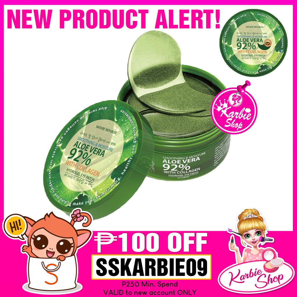 orig ALOE VERA Hydrogel Eye Patch (60 Sheets) Shopee Philippines