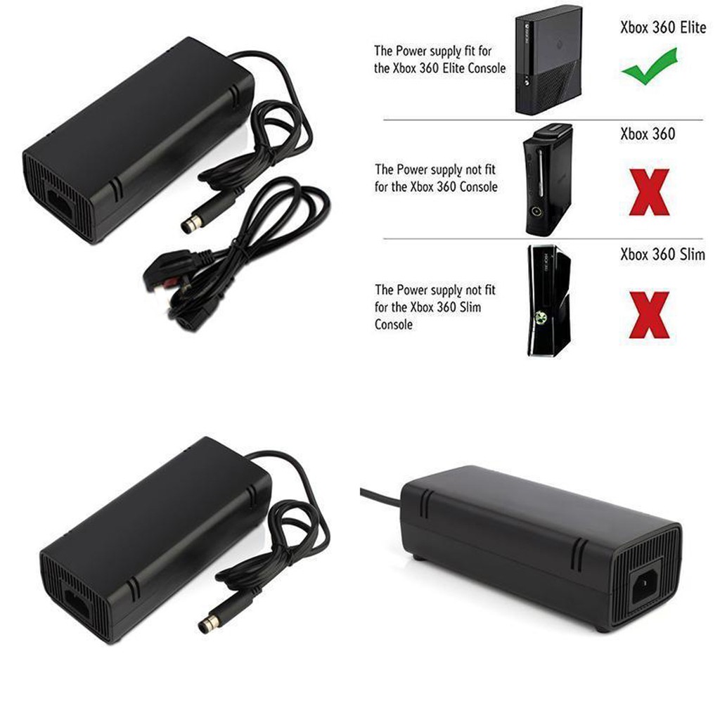 Original Xbox 360 Slim E Power Supply Brick for Microsoft Xbox 360,US