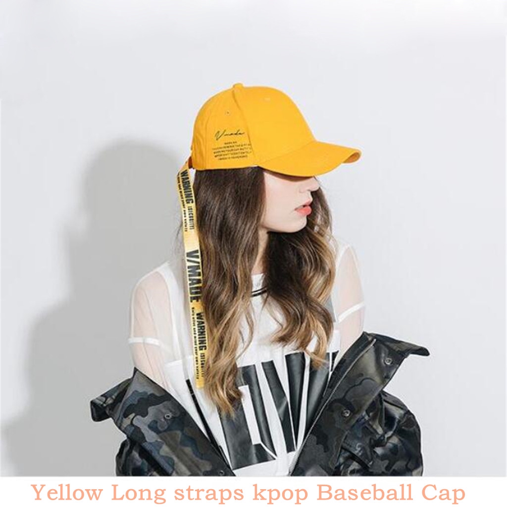 korean cap with long strap