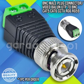 ⚡⚡(Upgraded Version)  BNC Male Plug Connector / Video Balun UTP to BNC Cat5 Cat6 Cctv Rg6 Rg59