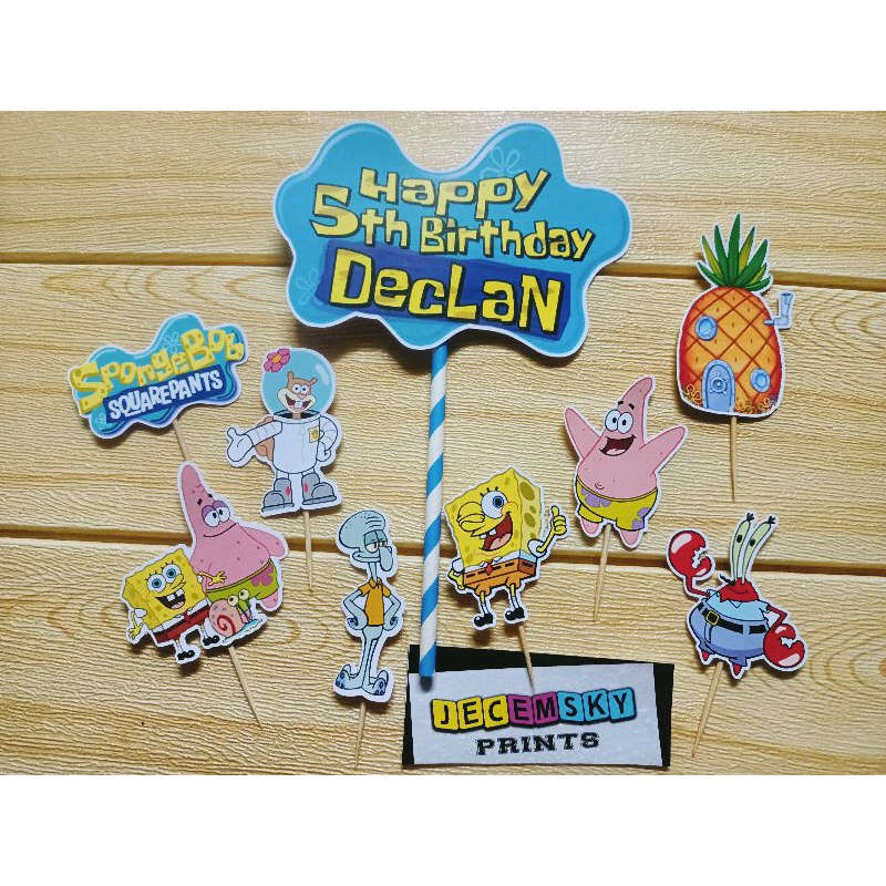 Personalized SpongeBob Cake topper | Shopee Philippines