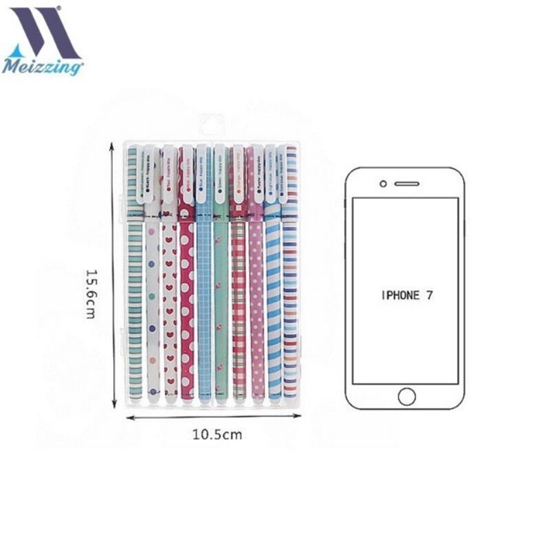 KOREA HAPPYDAY PEN 10colors Gel Ink Pen Cute Sign Pen Shopee Philippines