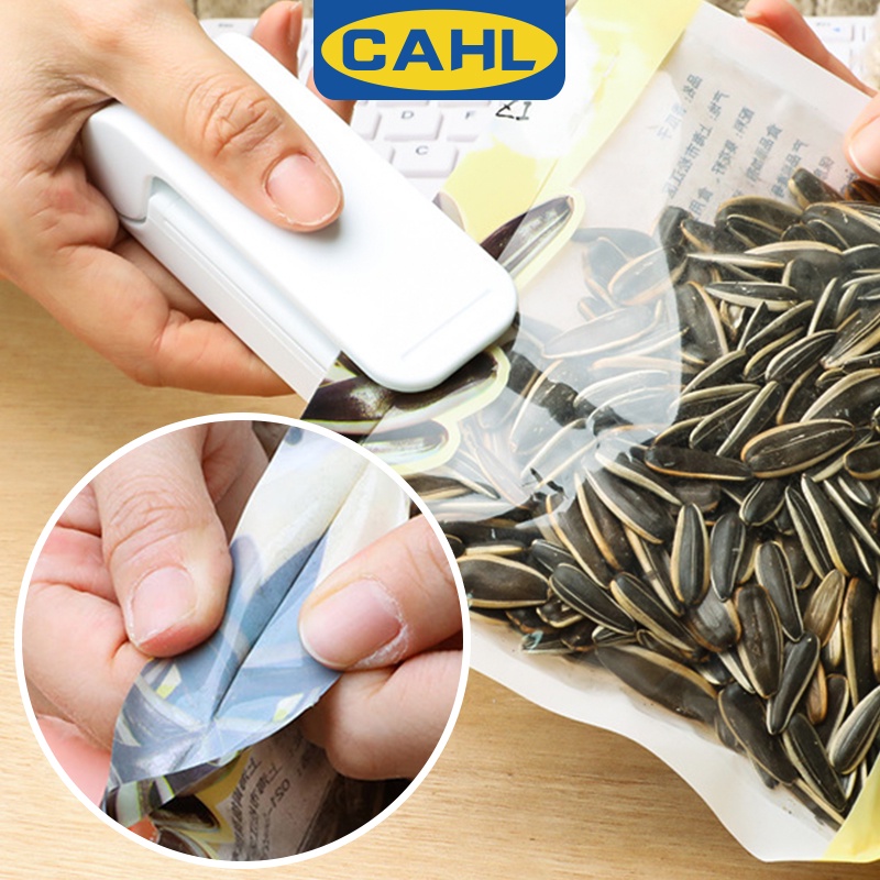 Mini Chip Bag Sealer, Handheld Heat Vacuum Sealer and Cutter, Portable