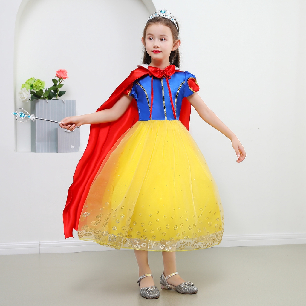 ❤Girl Dress Cute Princess Snowwhite Cartoon Snow White Cosplay Costume |  Shopee Philippines