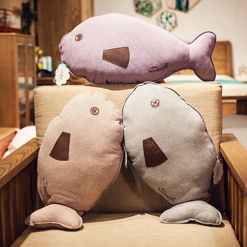 Japanese Cute Simulation Fish Pillow Plush Toy Sleeping With