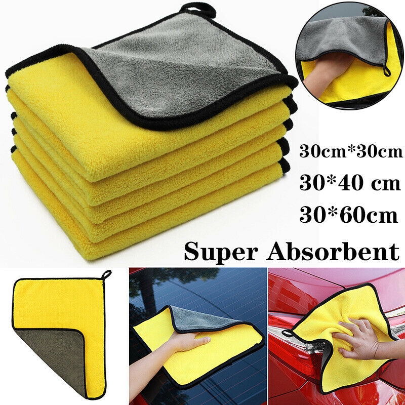 100x40cm Car Wash Microfiber Towel Cleaning Drying Cloth Hemming Super Absorbent 