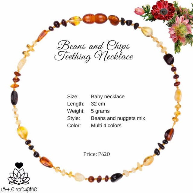 amber bead teething necklace