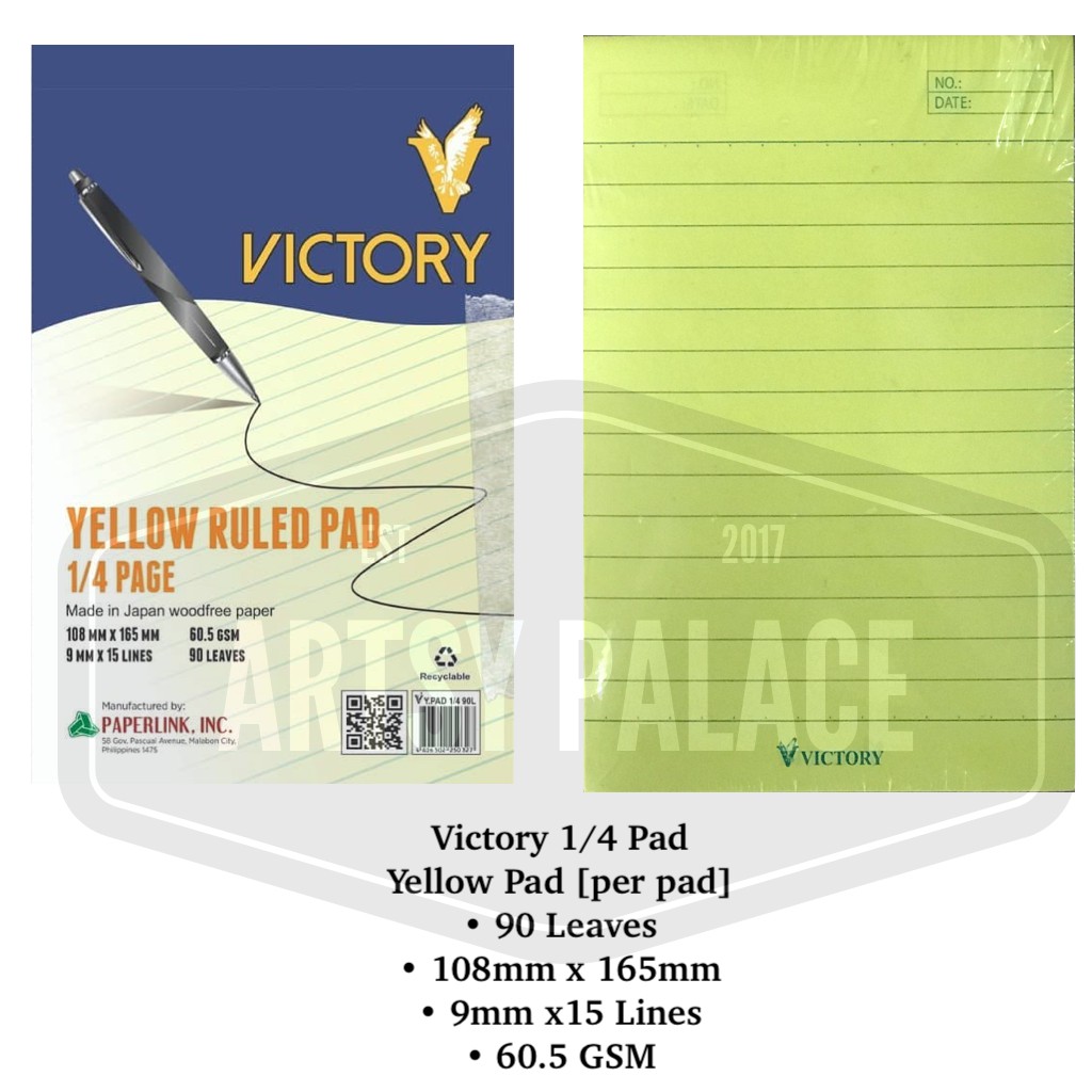 Yellow Pad Size