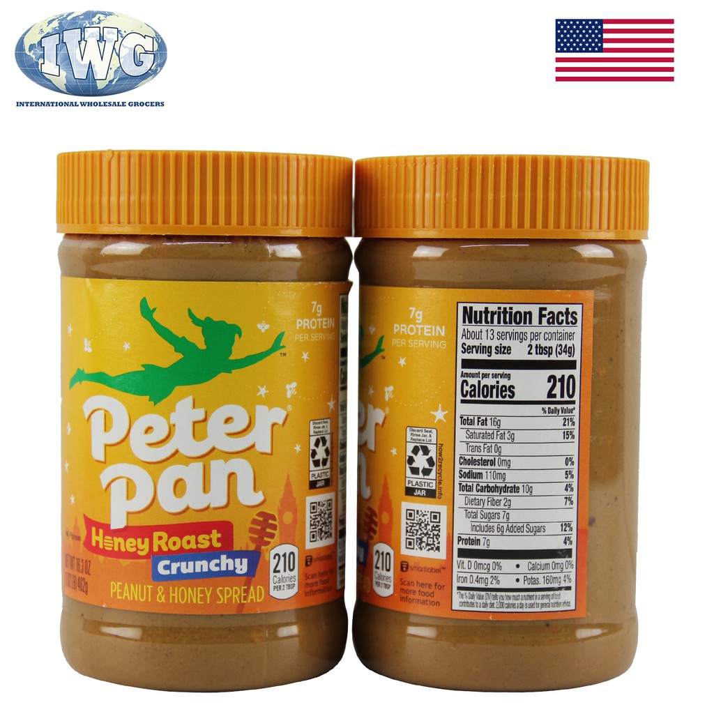 Iwg Peter Pan Peanut Butter Honey Roast Crunchy 16 3oz Shopee Philippines