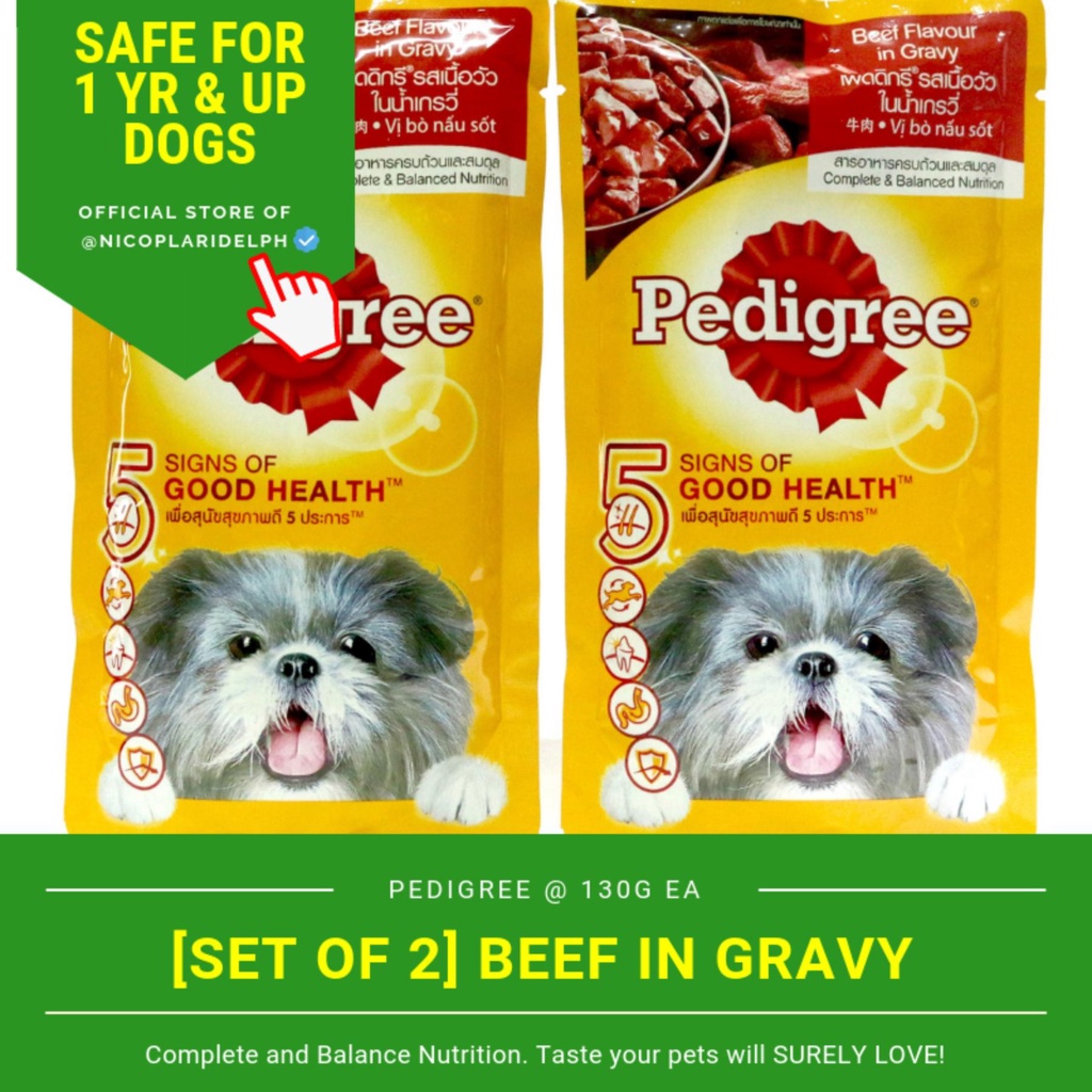 [SET OF 2] Pedigree Beef Chunks Pouch (130g) | Shopee Philippines