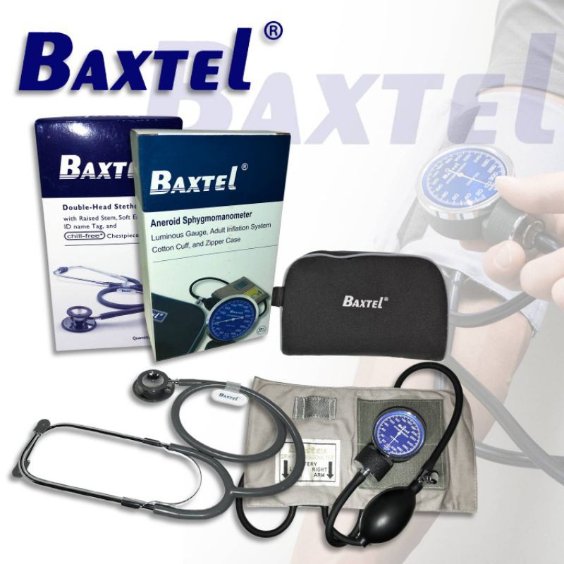 BAXTEL Aneroid Sphygmomanometer And Double Head Stethoscope 100 