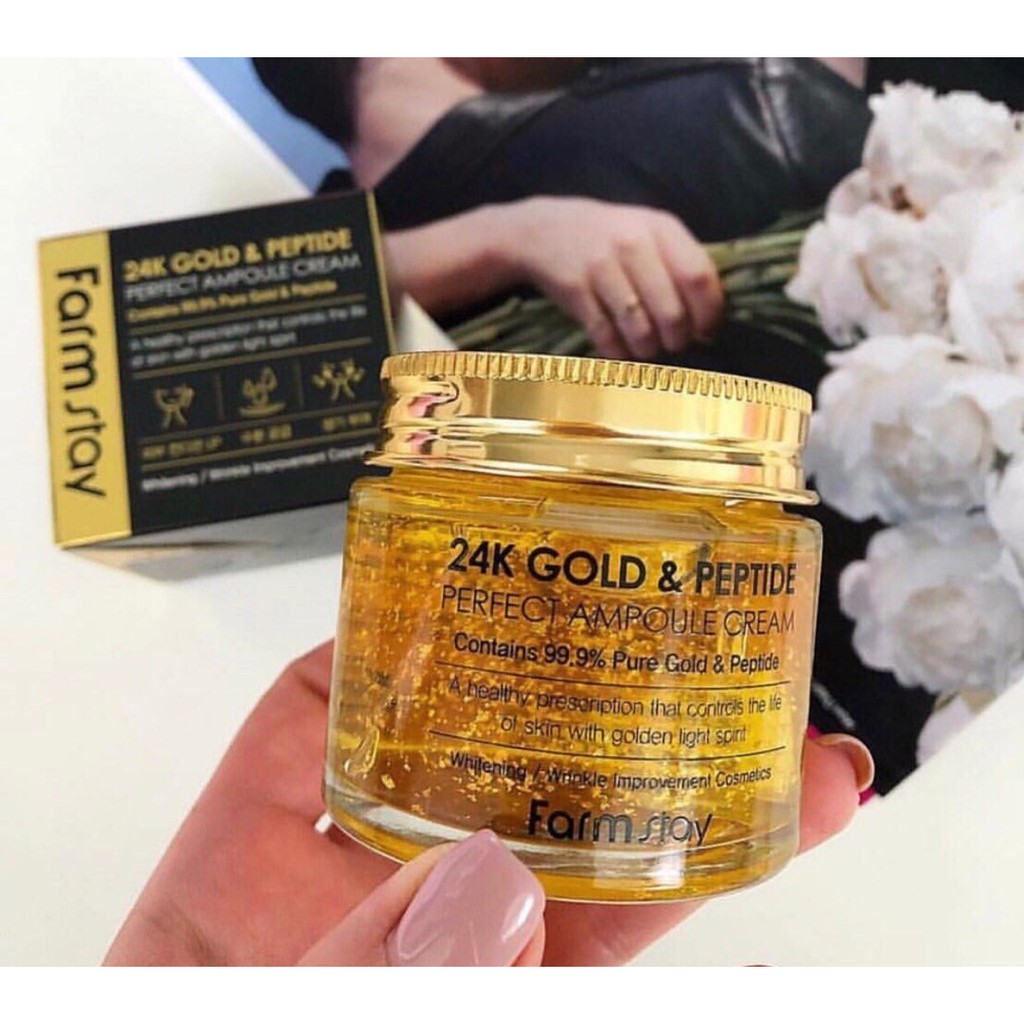 farmstay 24k gold & peptide perfect ampoule cream