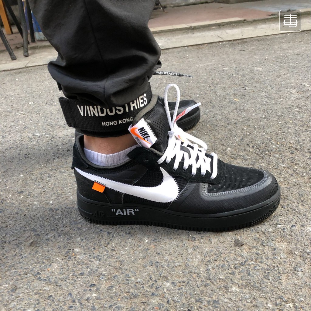 nike air force one low off white black