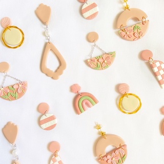 Polymer Clay Earrings|Everything is Pink