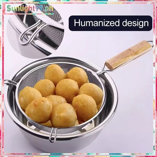 Stainless steel double mesh strainer,sieve sifter for kitchen with wooden handle,sunlight99.ph #4
