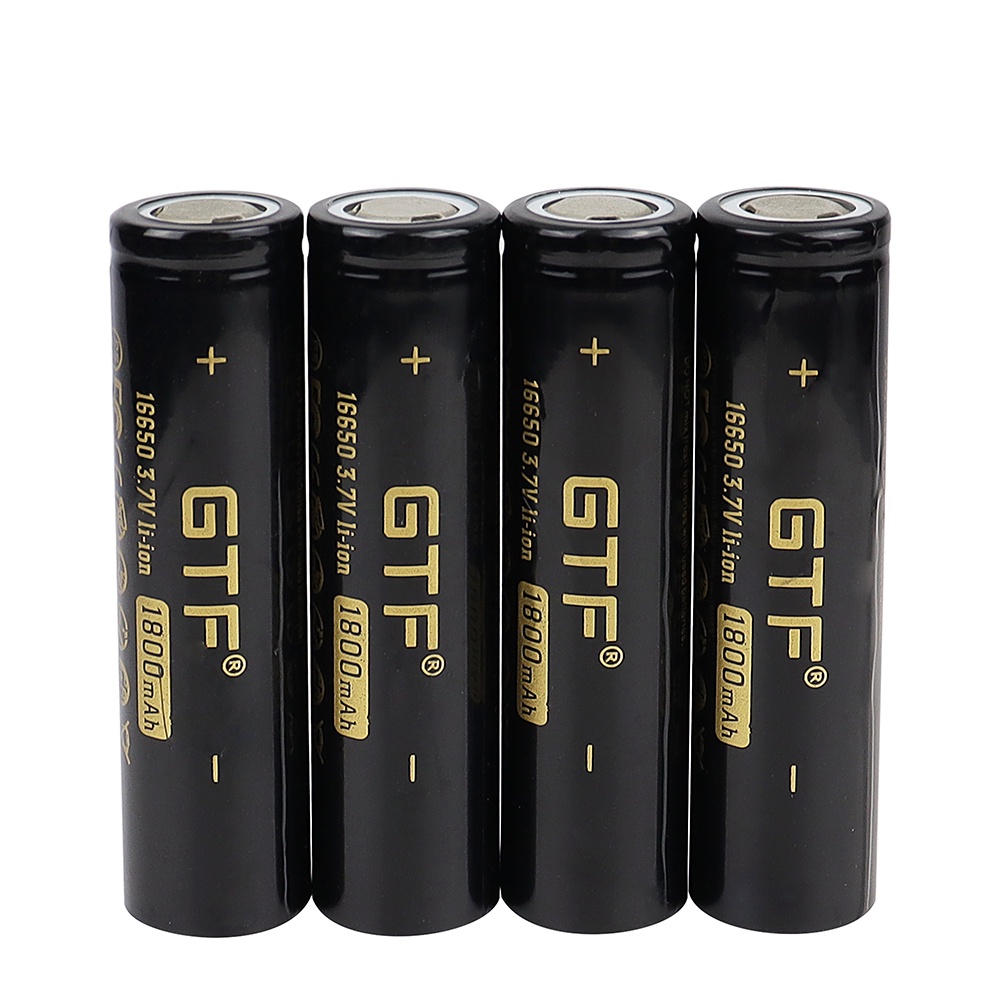 GTF 1800mAh 3.7V 16650 Lithium ion Rechargeable Battery ICR16650 li-ion ...