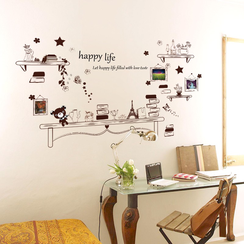 WALL STICKER THE STUDY TABLE DESIGN | Shopee Philippines