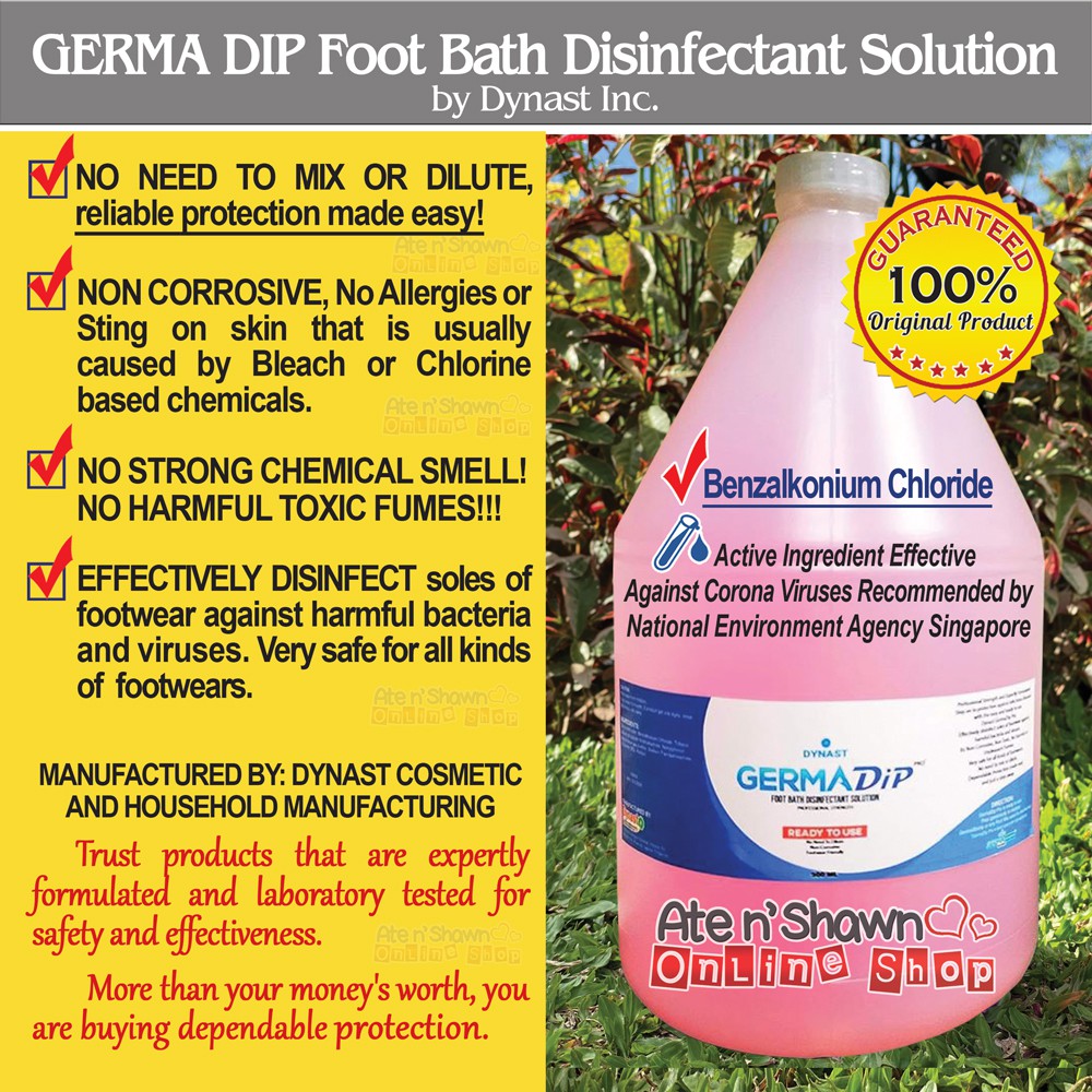Germadip Foot Bath Disinfectant solution for Disinfectant Mat (Ready to