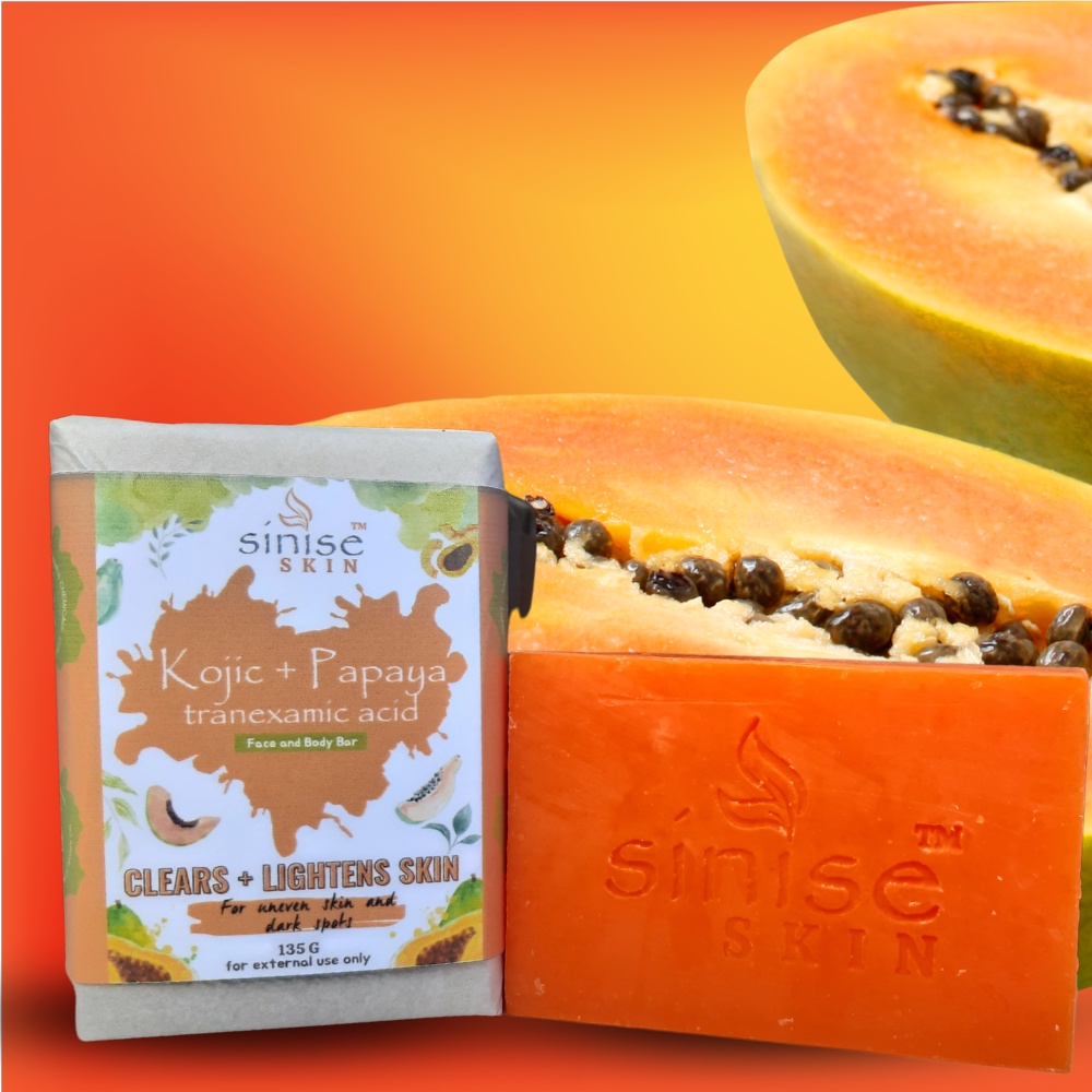 Kojic Papaya + Tranexamic Acid Face and Body Bar ( 135g ) by Sinise